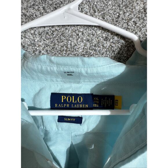 Polo Ralph Lauren Oxford Button Down Shirt Mens XXL Slim Fit Preppy Ivy League - Picture 7 of 9